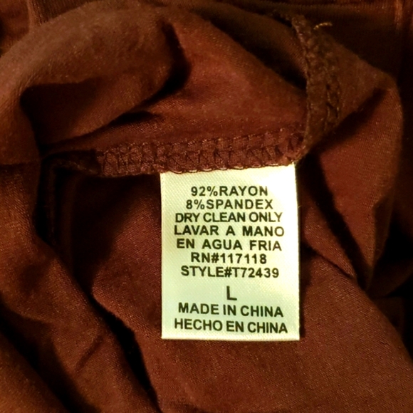 Marine Blu Y-2K Brown Tunic. Gold Butterfly Waist Size L - Picture 6 of 6